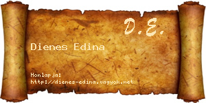 Dienes Edina névjegykártya